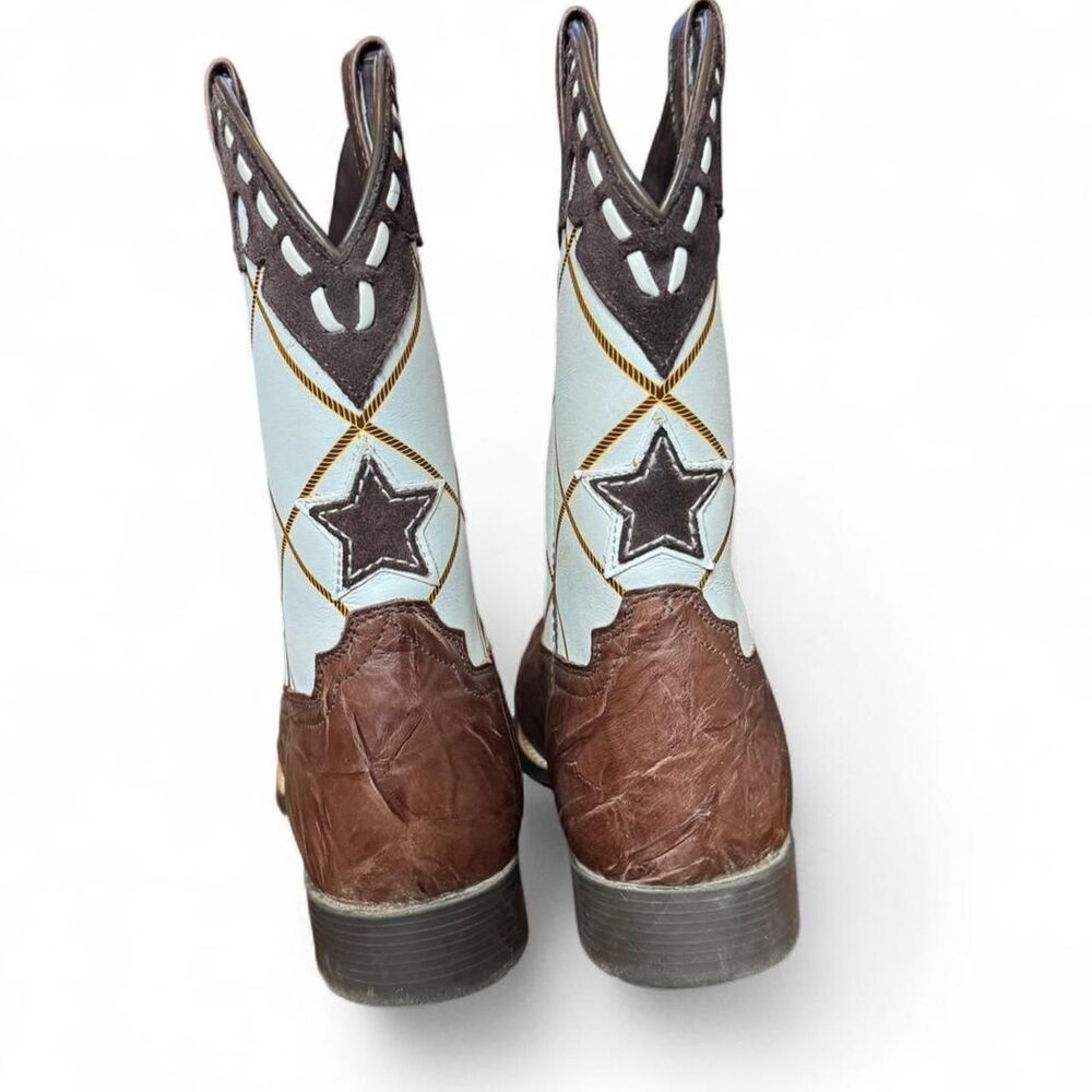 Ariat Dakota Dogger Cowboy Boots Brown White Western Boots Youth 6 Womens 7 - Picture 7 of 7